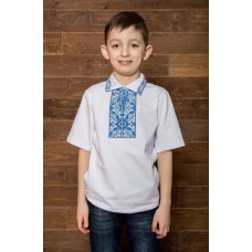 Embroidered t-shirt with short sleeves "Podilla" blue